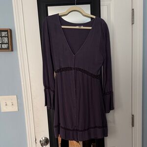 Amuse Society Purple Long Sleeve Dress